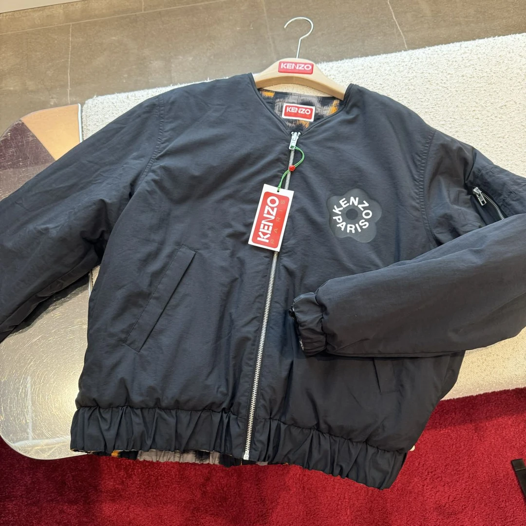 KENZO/肯佐男女同款V领休闲百搭双面夹克外套