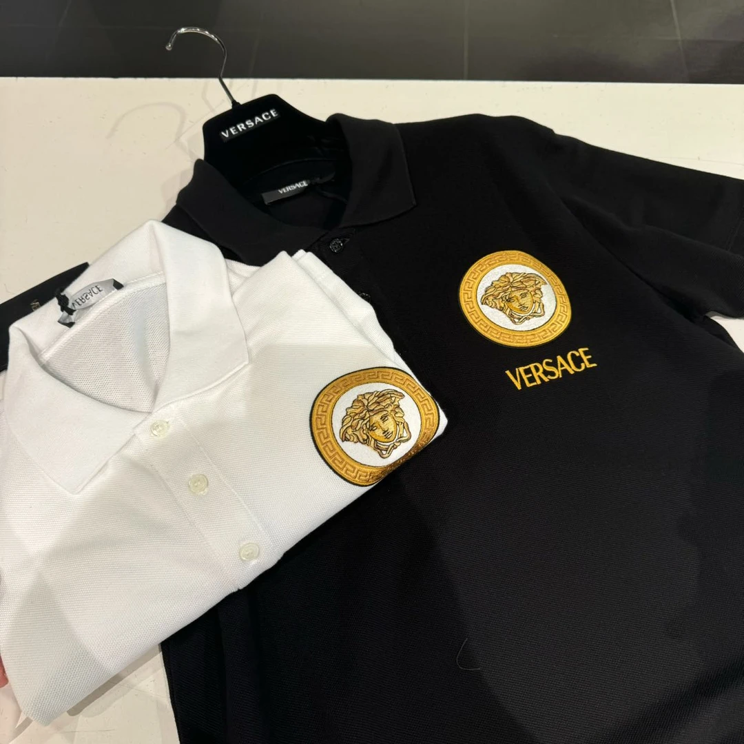 全新未使用 VERSACE/范思哲 男士美杜莎刺绣短袖Polo衫多色