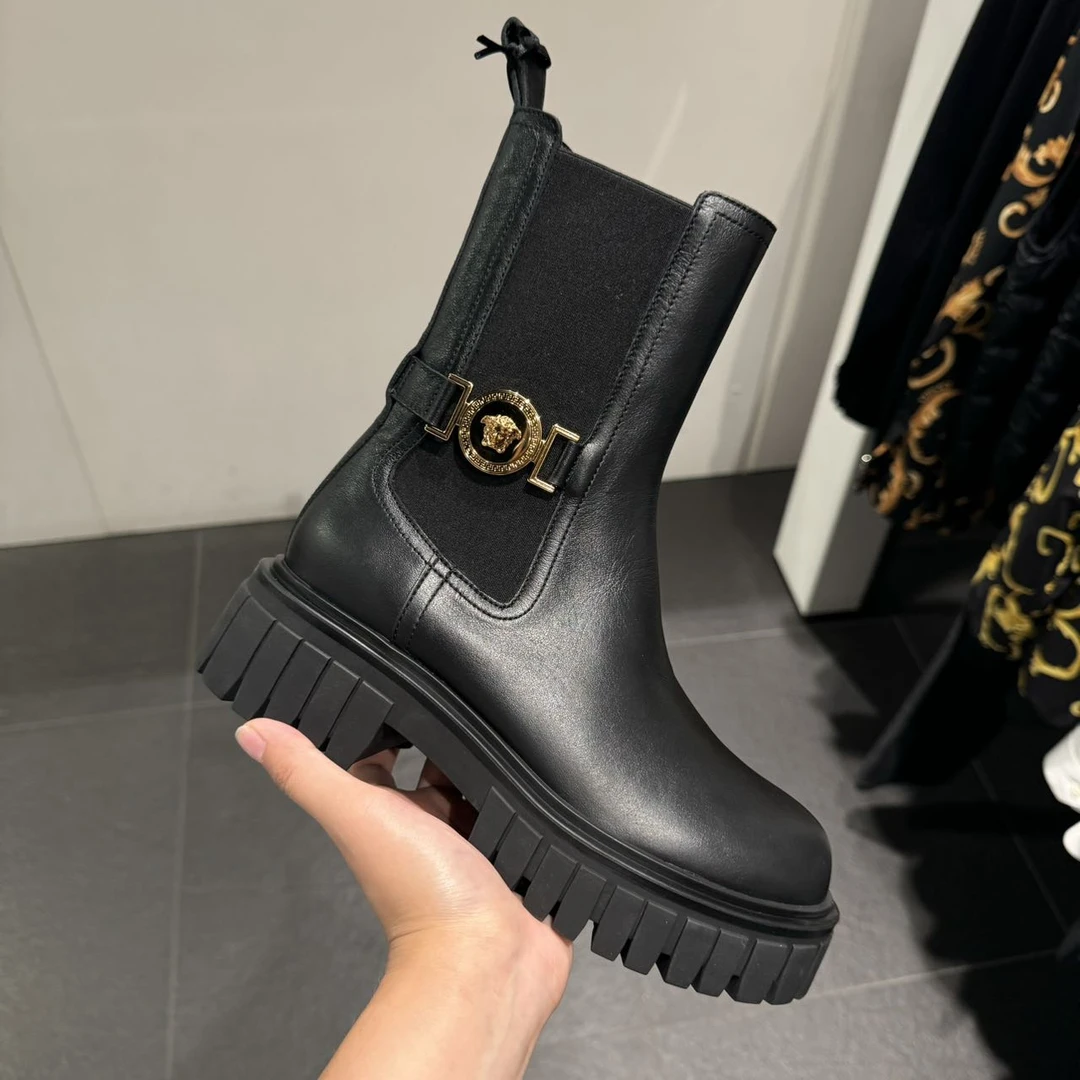 未使用 VERSACE/范思哲 女鞋美杜莎切尔西短靴