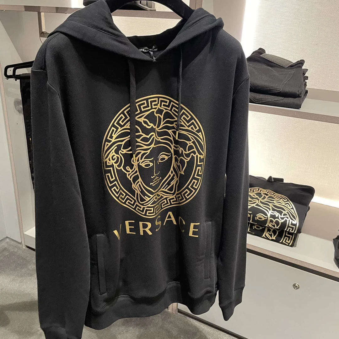 全新未使用 VERSACE/范思哲 男士美杜莎印花经典连帽卫衣