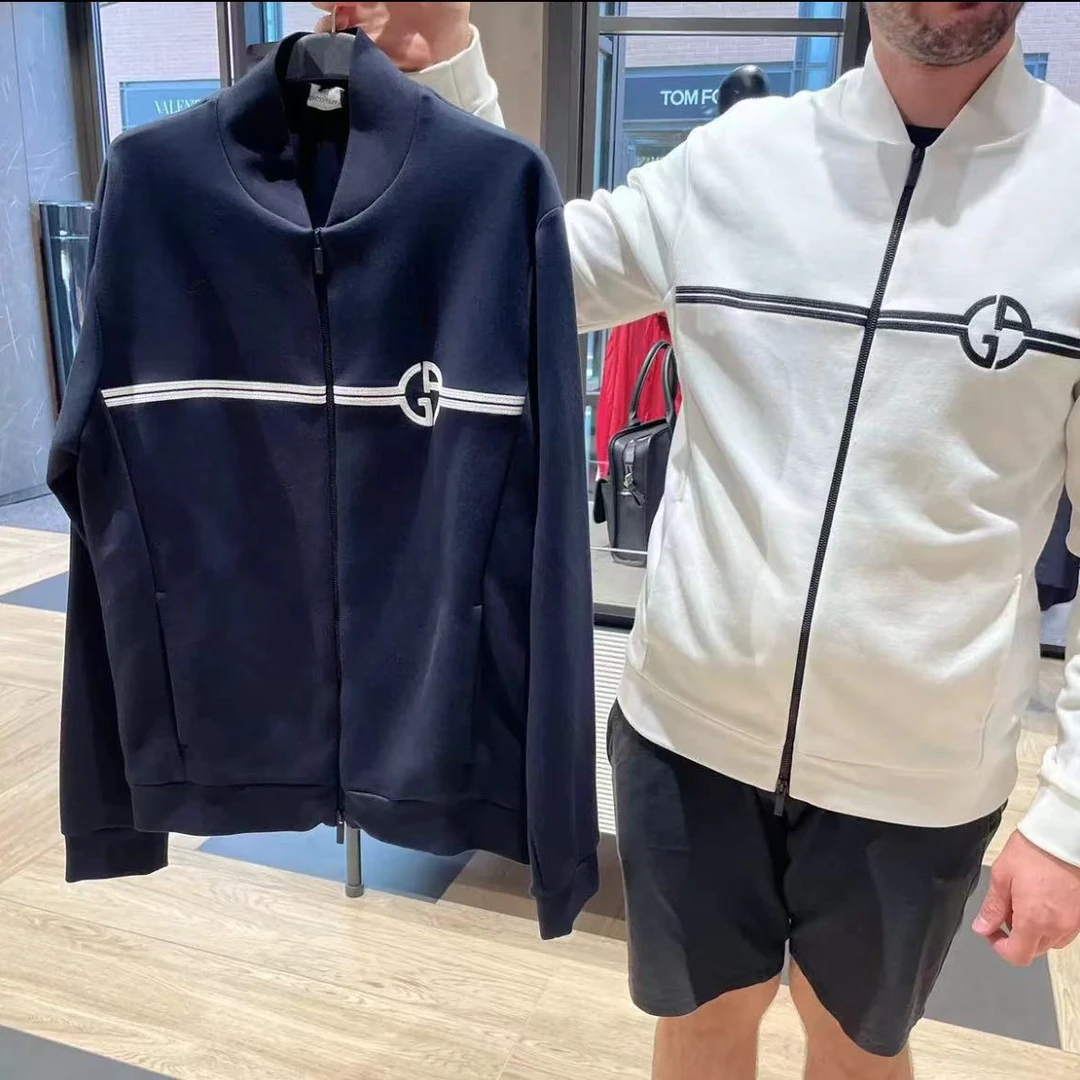 全新未使用 GIORGIO ARMANI/阿玛尼 男士百搭运动休闲棒球服外套