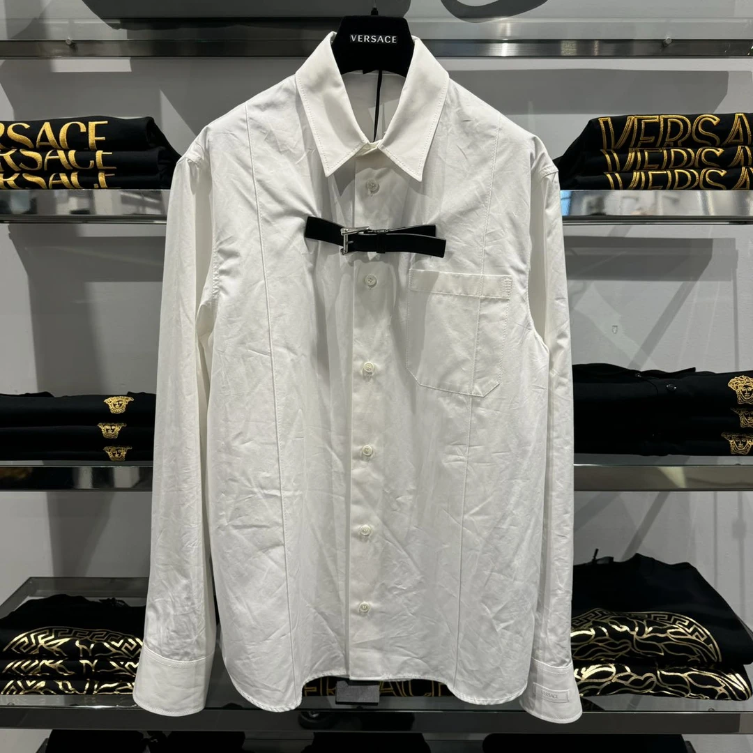 全新未使用 VERSACE/范思哲 男士搭扣长袖休闲衬衫