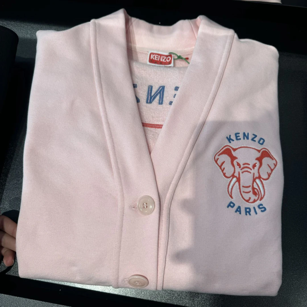 KENZO/肯佐女士刺绣大象开衫外套粉色
