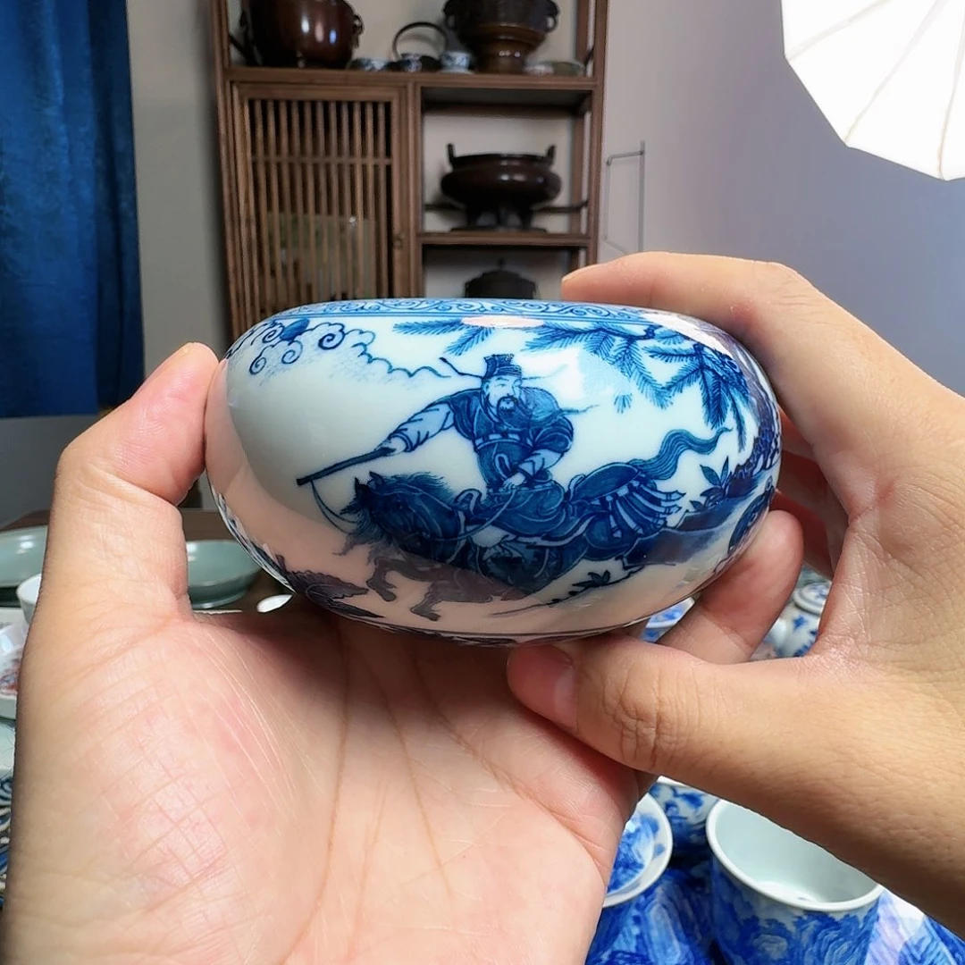 杯袁*少重工山水水洗，纯手绘