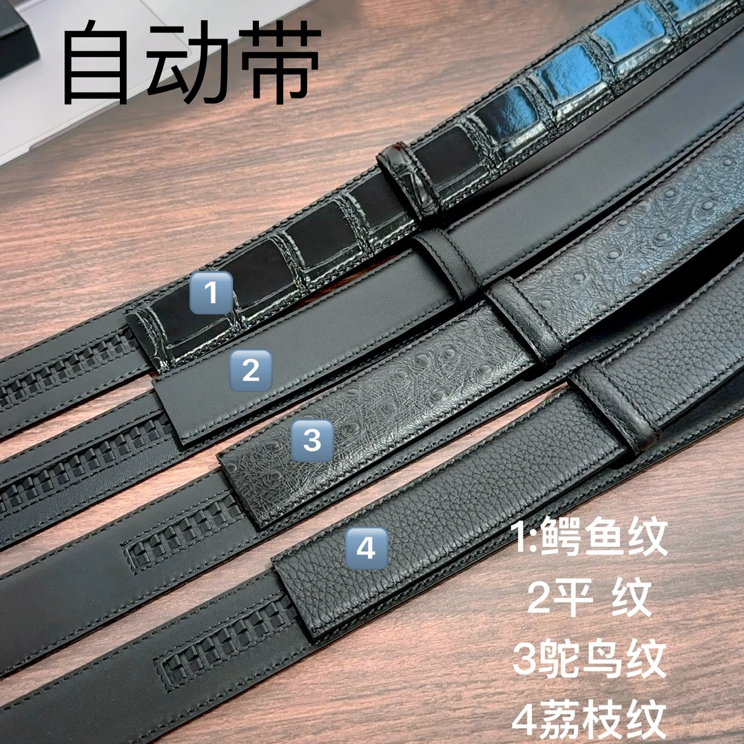 3.4带身无扣皮带男真皮不带头腰带头层牛皮皮带条无头腰带