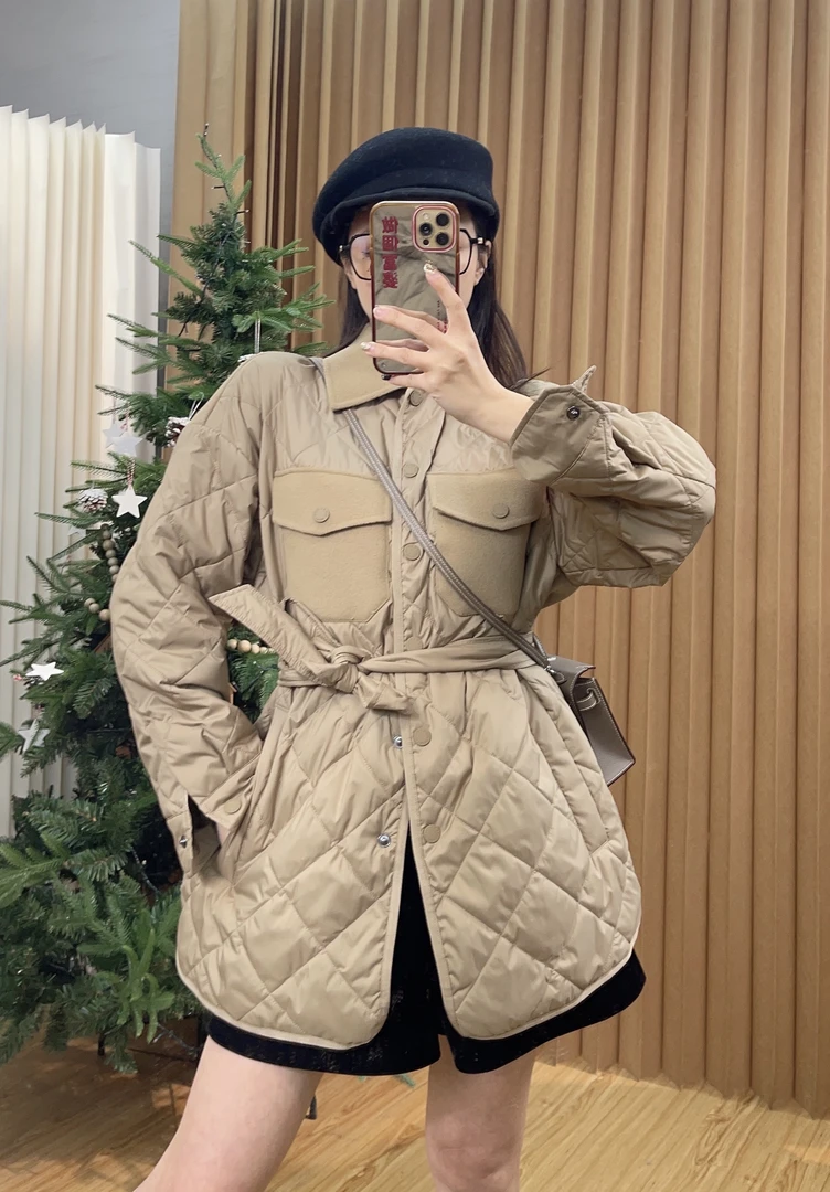 全新未使用 MaxMara 【兔子香港】纯色纽扣线缝夹克外套paprica