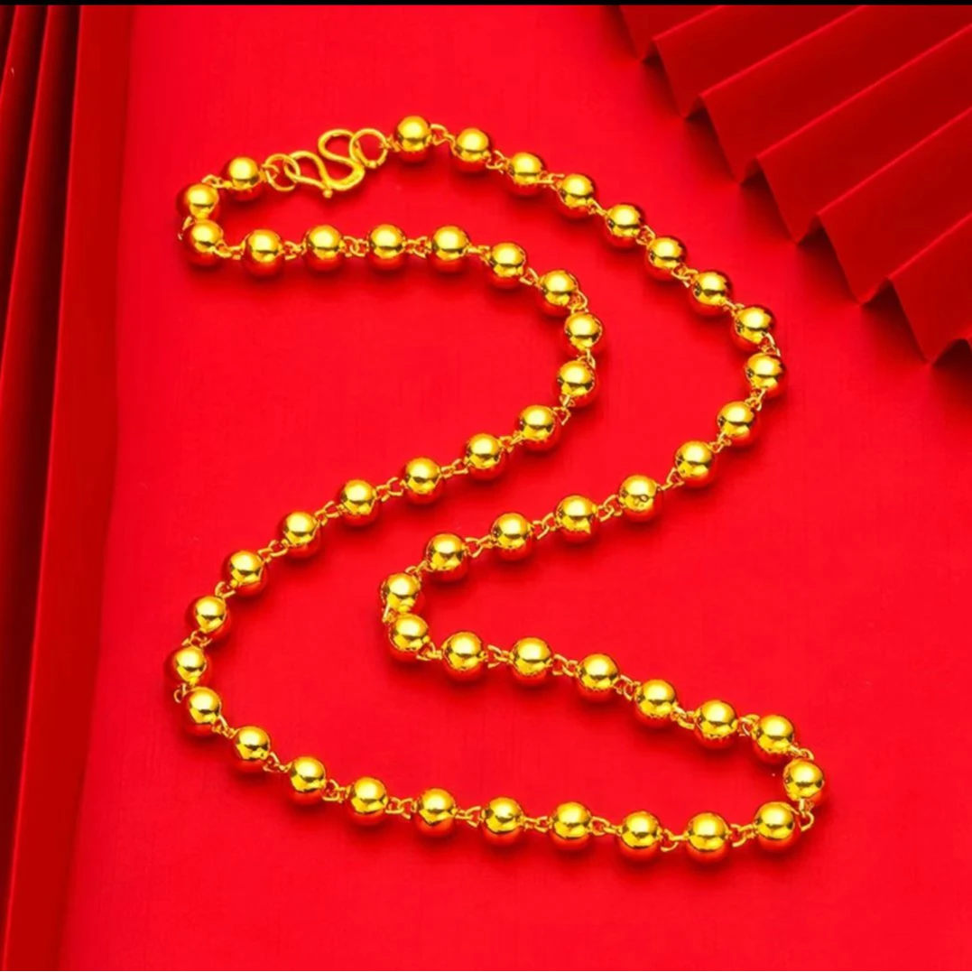 合金项链 2024新款合金（圆珠项链）潮流百搭经典精美轻奢霸气简约