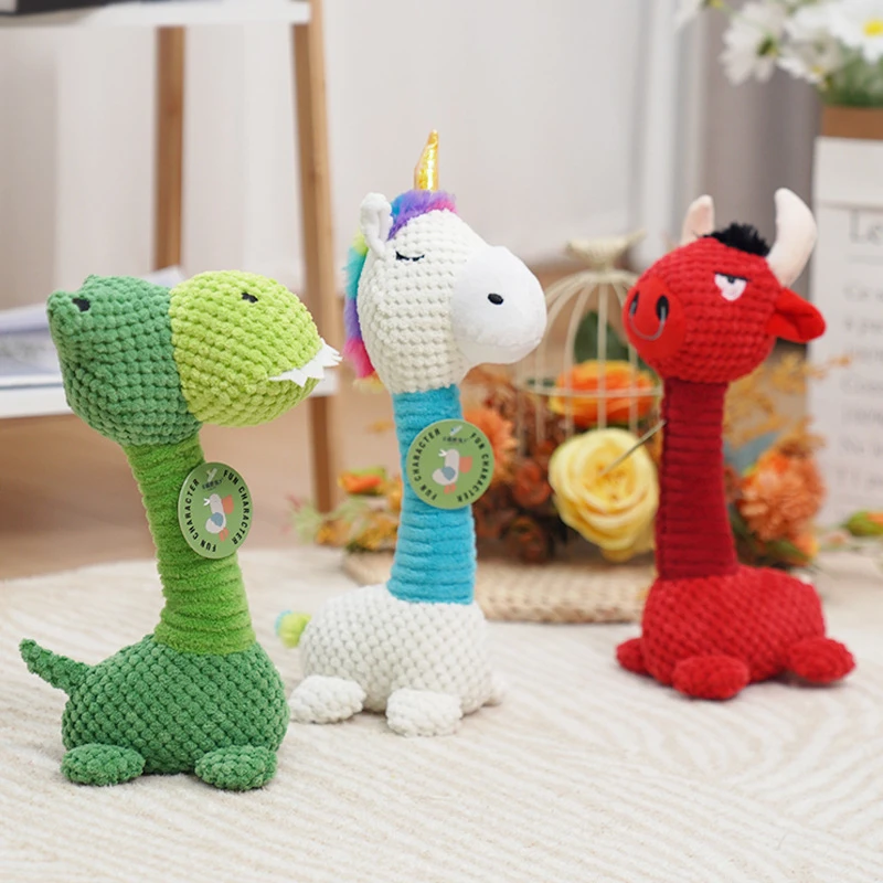 狗狗毛绒发声玩具耐咬自嗨卡通动物玩具磨牙解闷神器宠物用品批发