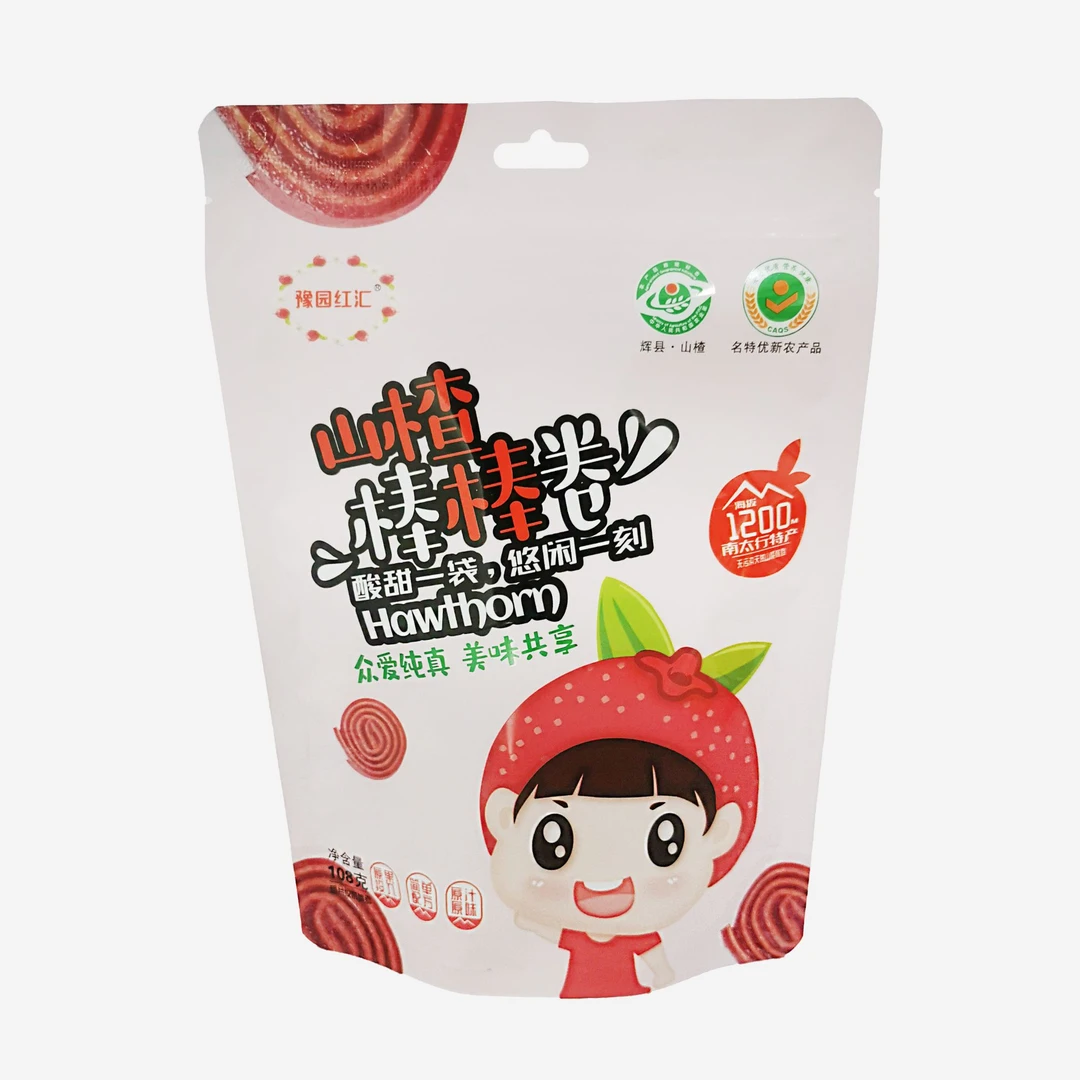 豫园红汇山楂棒棒卷小吃鲜果打浆山楂卷蜜饯果脯果丹皮休闲零食