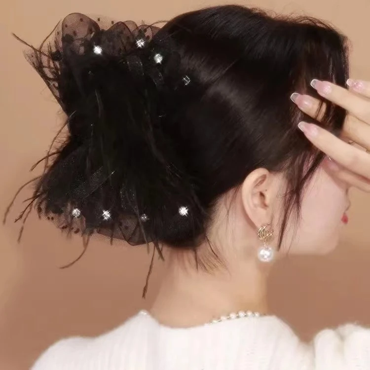 兔年新款头饰女后脑勺抓夹高级感蓬松发夹发饰