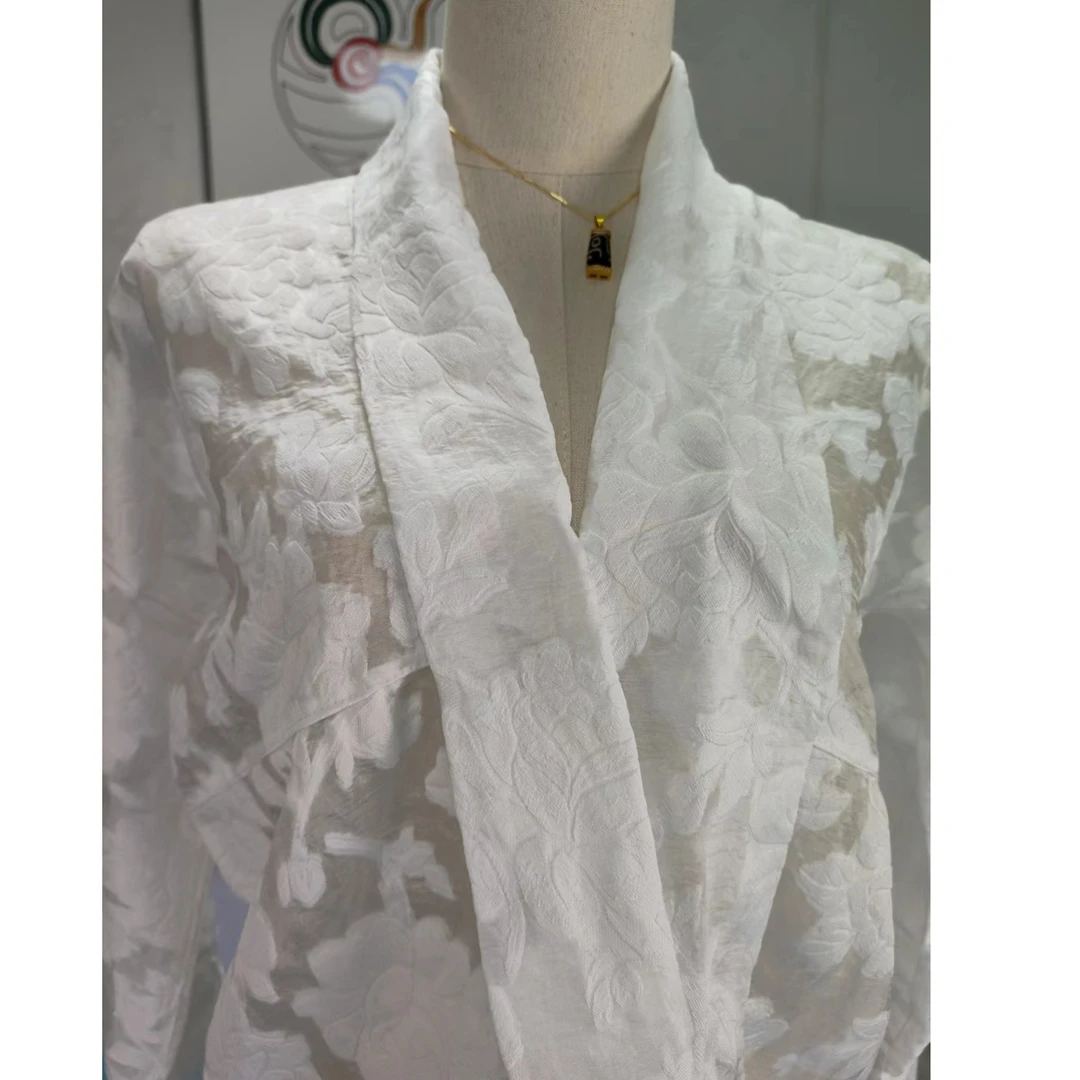 衣之贵藏服内搭ins夏季气质长款复古白色纯色衬衣上衣国风时尚