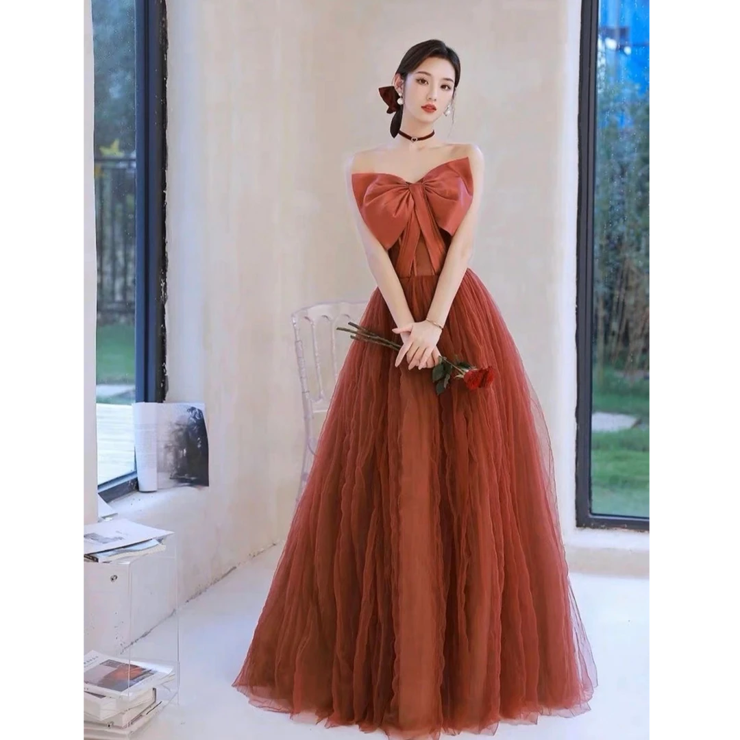 【蓓芙莉】温柔少女《褶裥设计》高端时尚敬酒服新娘年会宴会晚礼服仙