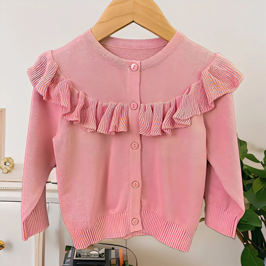 爱麻麻9112351妹妹童装反季天然纯棉儿童毛衣外套日韩森系棉麻风