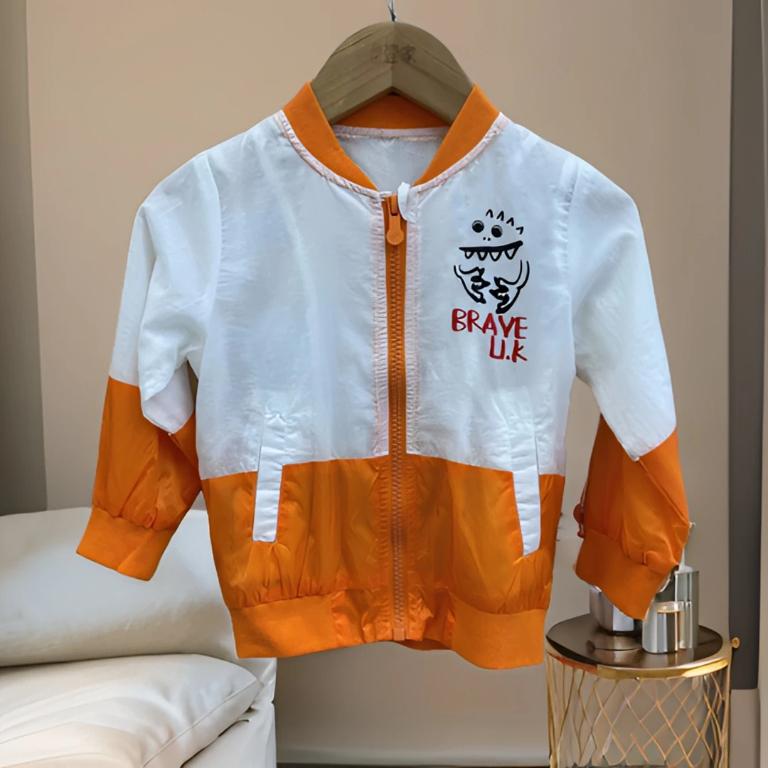 哎麻麻高品质1011510男童春秋拼接风衣休闲个性百搭宝宝拍照服装