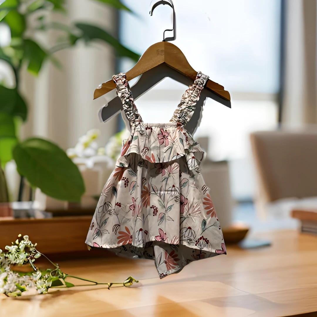 哎麻麻高品质9022209连衣裙儿童吊带碎花女童时尚夏季韩版洋气