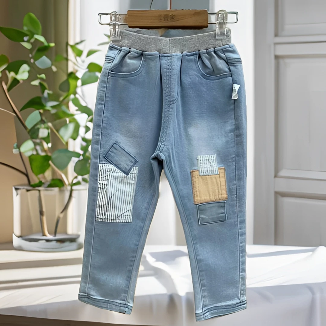 哎麻麻品质童装9012872软牛仔裤男童休闲春秋百搭时尚舒适洋气