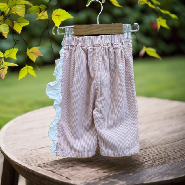 哎麻麻9022977女童七分裤休闲韩版时尚潮流透气百搭洋气舒适条纹