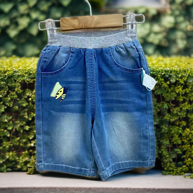 哎麻麻高品质1121915软牛仔五分中裤韩版A类舒适时尚百搭透气洋气