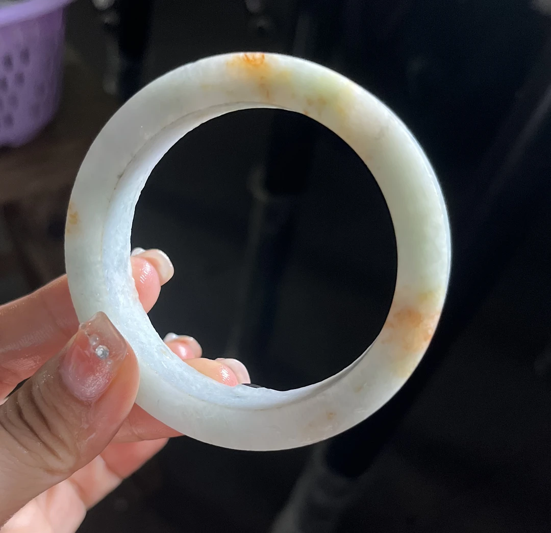 缅甸翡翠a货手镯毛胚定制