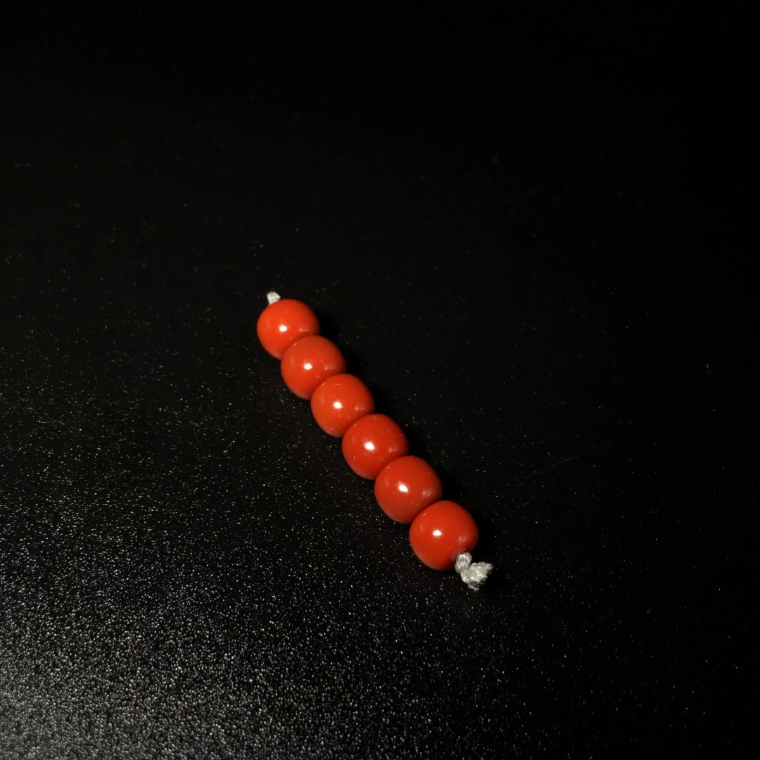 南红满肉满色6mm老型配珠6颗一组【多样性发货】0.8孔 扩孔联系客服