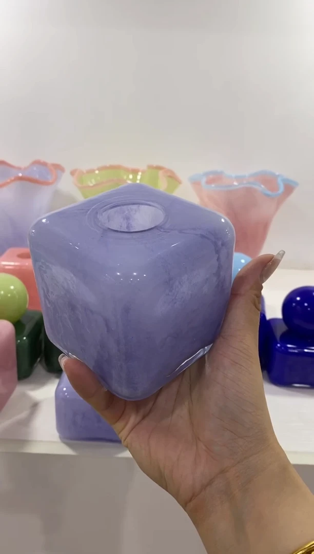 【闪购商品】福利琉璃花瓶摆件大紫方