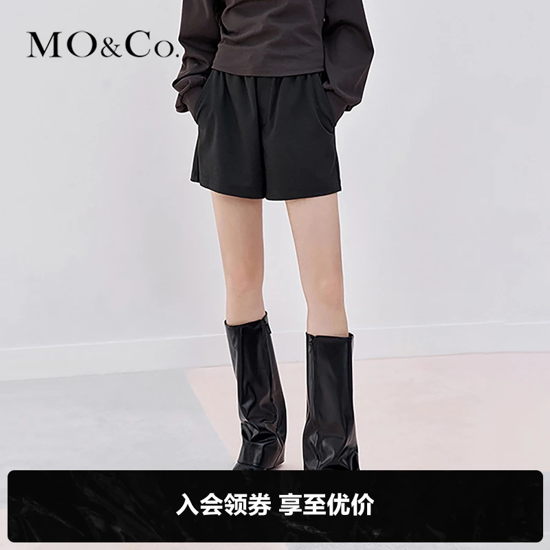 MOCO运动风抽绳高腰宽松时尚短裤MBB3SOT010