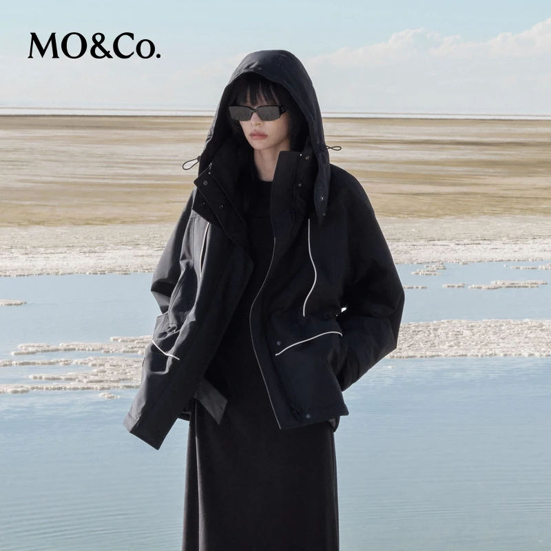 MOCO羽绒服冬季90绒【防风防水+升温里衬】装卸连帽MBD4EINT06