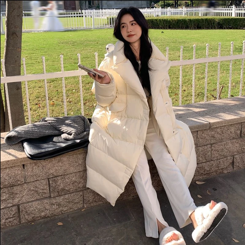 【男友密码】极寒鹅绒长款加厚甜美时尚长款羽绒服外套女韩版长款