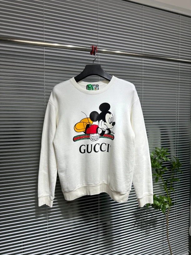 99新 Gucci 古驰 米奇图案腰带 卫衣 S码 公价6k jn076