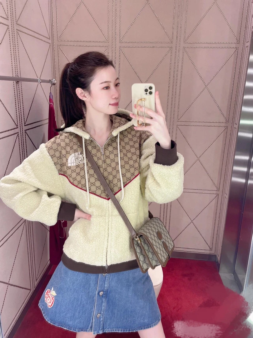 全新仅试穿 GUCCI 古驰 tnf 联名 羊羔绒泰迪 外套 S码 工价1w aw
