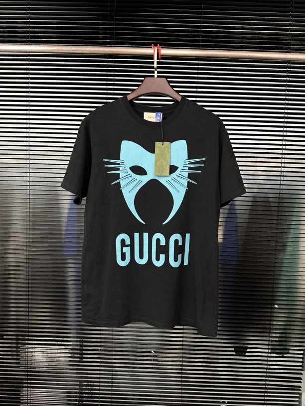 95新 /Gucci 古驰 面具logo 黑色短袖 /M码 /工价5400 / ko429