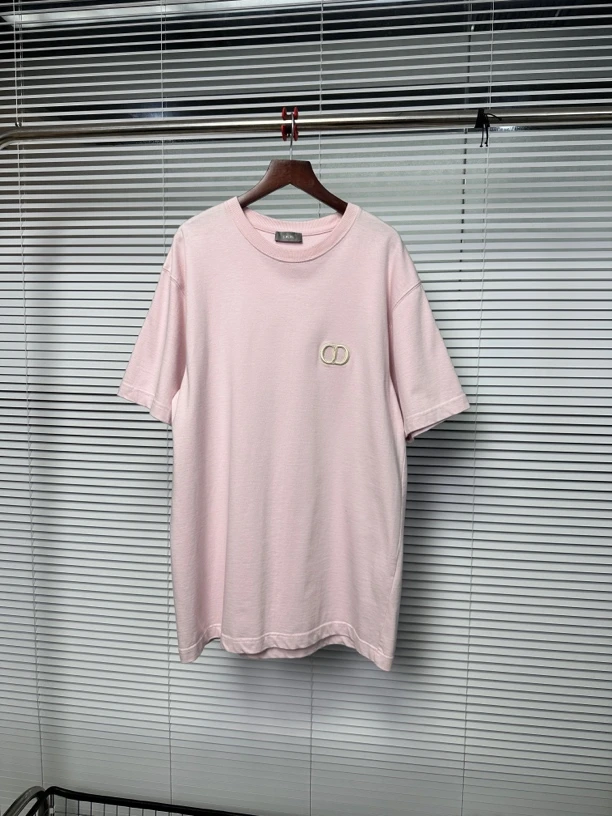 全新仅试穿 Dior 迪奥 cd刺绣 短袖 粉色 L码 工价6369 tx745