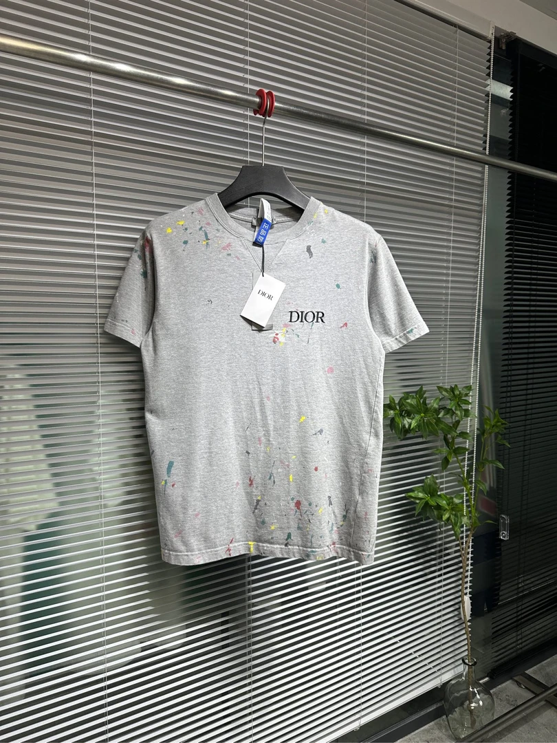 99新 DIOR/迪奥 艺术家联名 泼墨刺绣logo短袖 s码 ko330