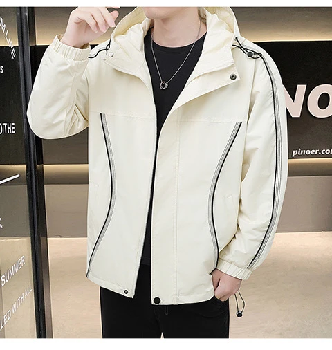 潮牌高级感新款防风防水冲锋夹克休闲百搭情侣连帽工装外套