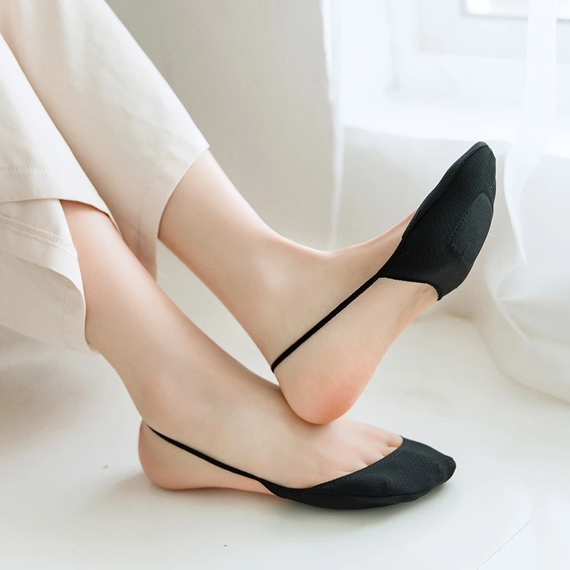 吊带船袜防滑不掉跟纯色高考毕业季薄款配高跟鞋袜子隐形袜女袜