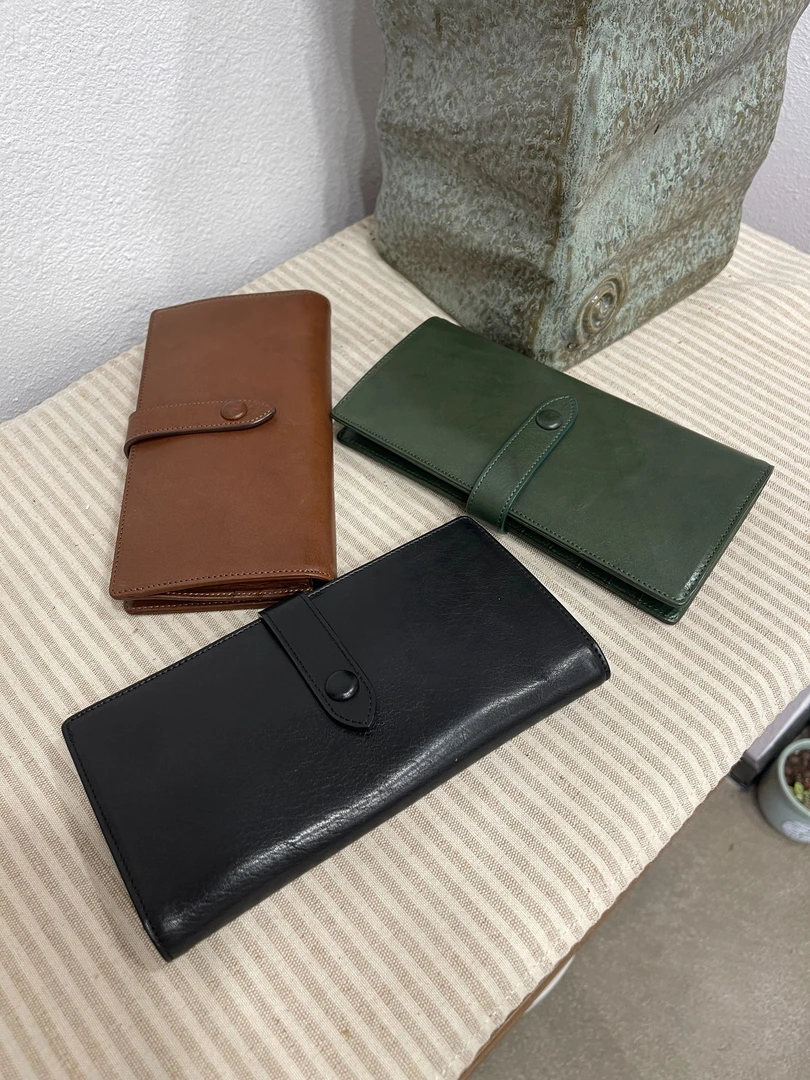 素创【长款钱卡包】树膏头层牛皮长款钱卡包SG61008