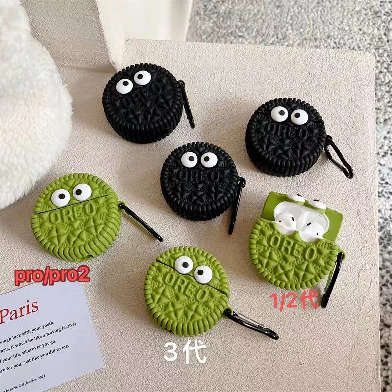创意饼干airpods1/2/3代硅胶蓝牙保护壳苹果五代pro2耳机套可爱