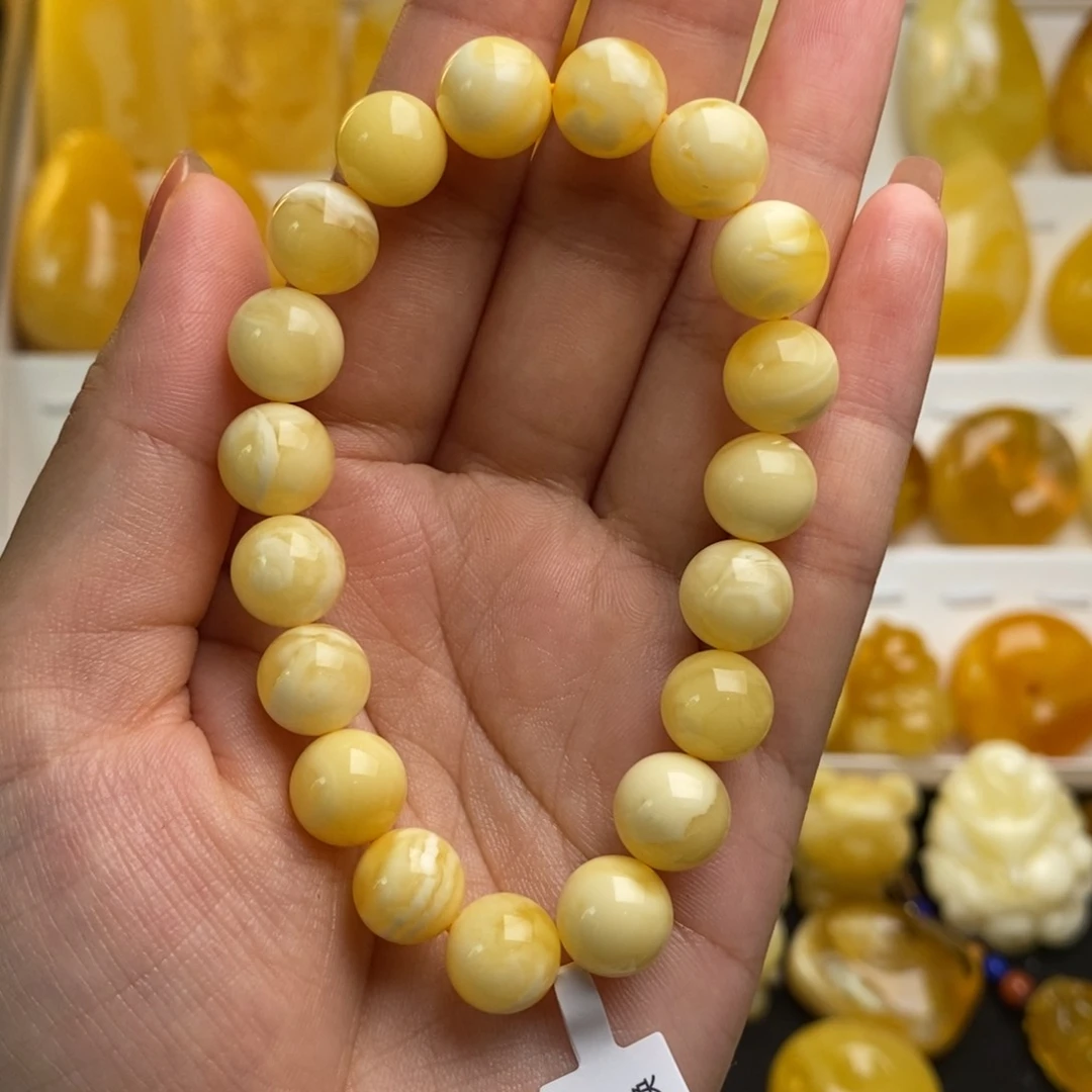 蜜蜡颈饰未镶嵌手串