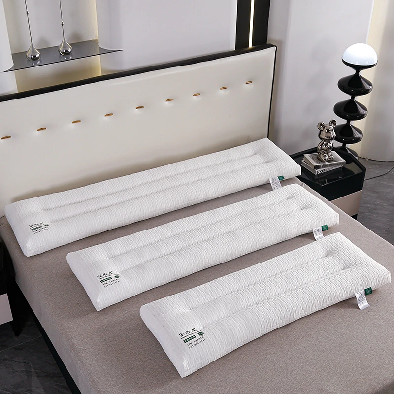 双人长枕头情侣长款一体长条枕亲子针织1.2米1.5m1.8儿童低枕头芯