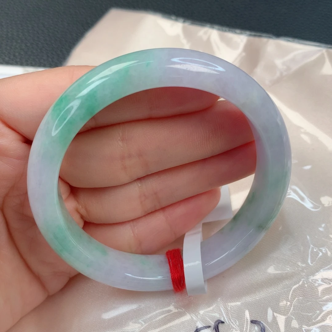 翡翠手镯未镶嵌55-56 春彩