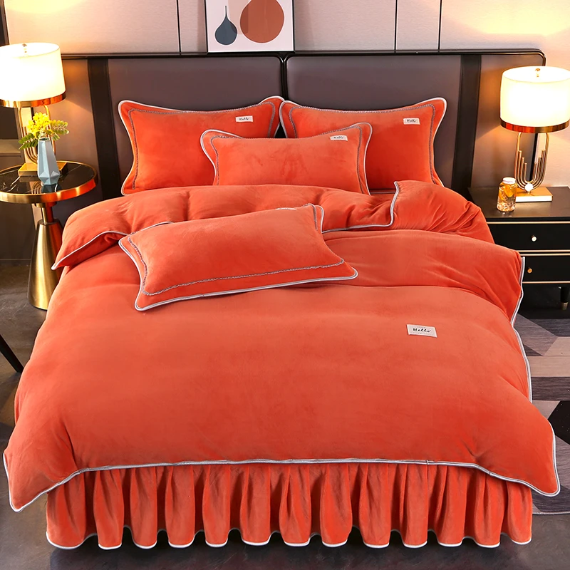 牛奶绒被套加绒被罩加厚绒被奶绒床单双面绒单人新年喜事工厂直销