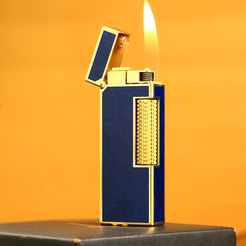 d家充气打火机蓝色七宝烧常规款男士经典