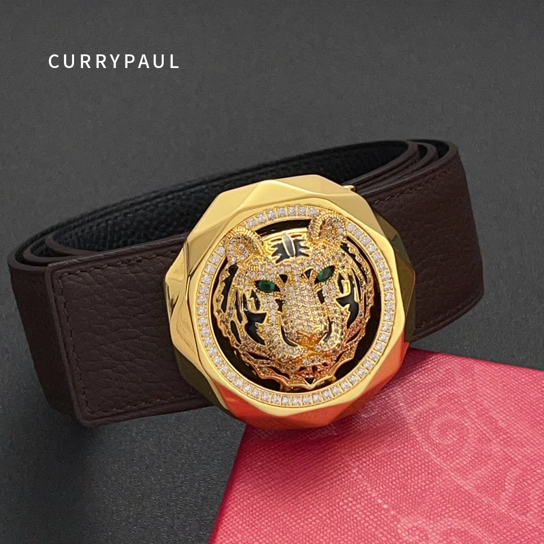 男士皮带真皮平滑扣高档时尚高端腰带男头层牛皮百搭裤带休闲潮流