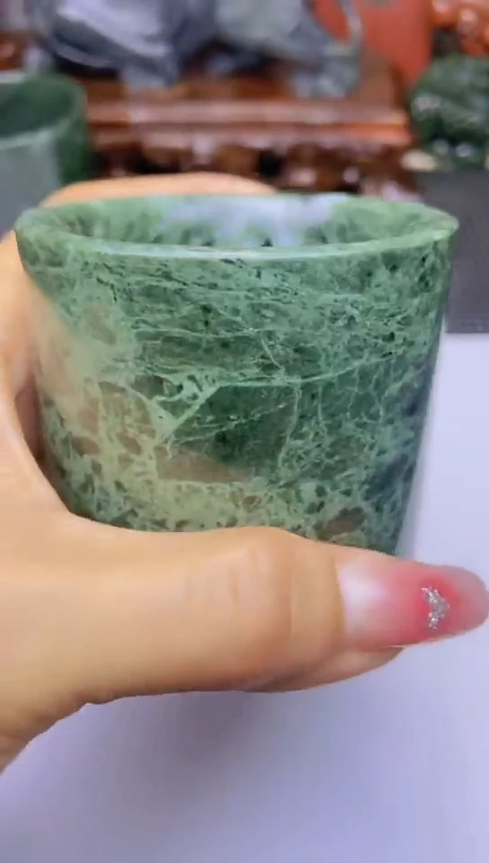【闪购商品】蛇纹石玉手饰未镶嵌杯子