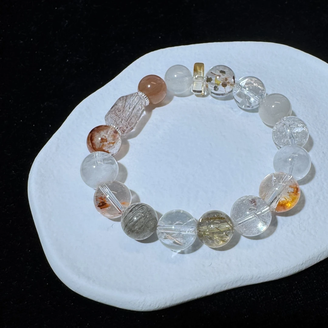 【岁岁如愿】闪灵胶花手串（天然珠宝多样性发其一）