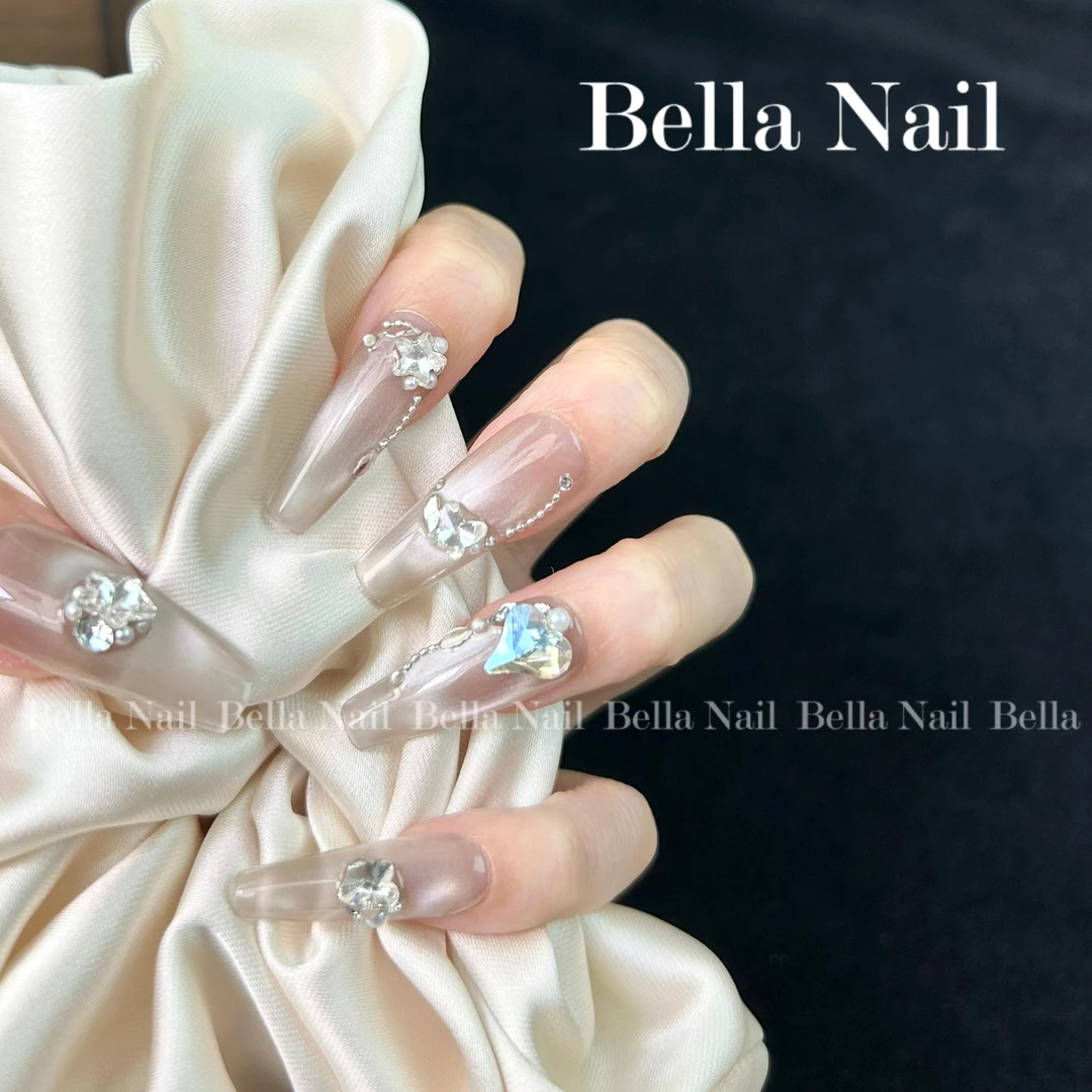 【极光】BellaNail手工轻奢高级氛围感带钻猫眼爆闪穿戴甲
