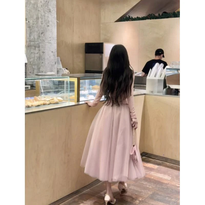 WW定制 「princess」法式气质显瘦长裙温柔设计感小个子春夏套装裙