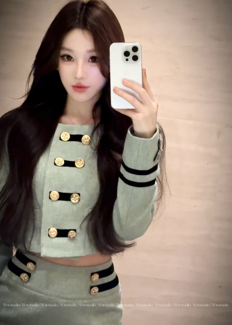 WW定制「沪上千金」法式气质轻奢时尚夏季修身收腰春秋通勤日常套装