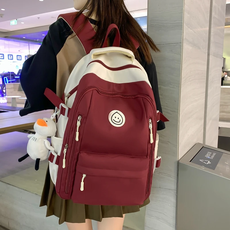 书包女初中生中学生简约双肩包男生高中大学生大容量韩版电脑背包