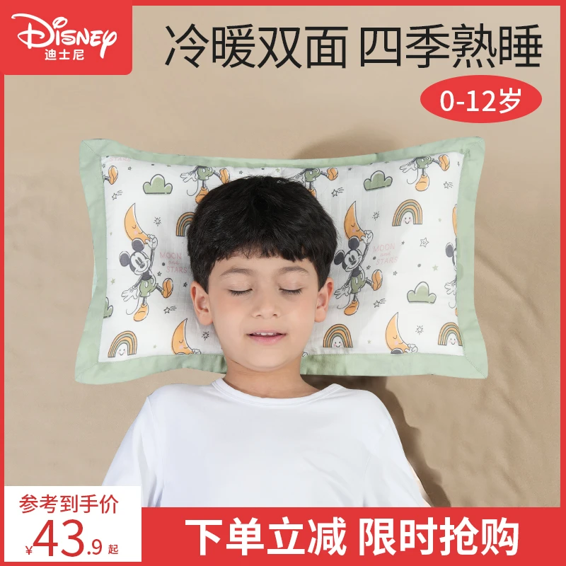 Disney/迪士尼儿童夏季专用荞麦枕头1-3-8岁婴儿秋冬透气吸汗